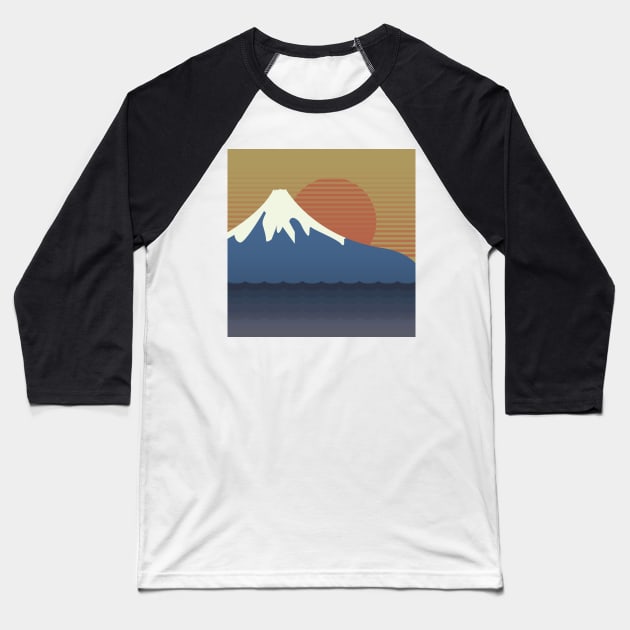 Mount Fuji Baseball T-Shirt by Nevervand